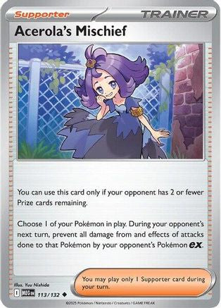 Acerola's Mischief 113/132 - ME01 Mega Evolution Reverse Holofoil
