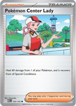 Pokemon Center Lady 123 - ME01 Mega Evolution Reverse Holofoil