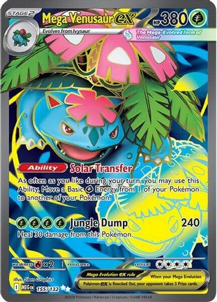 Mega Venusaur ex 155/132 - ME01 Mega Evolution Holofoil