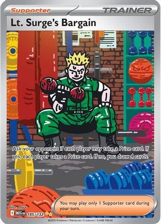 Lt. Surge's Bargain 185/132 - ME01 Mega Evolution Holofoil