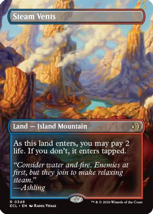 Steam Vents (Borderless) (ECL-348) - Lorwyn Eclipsed