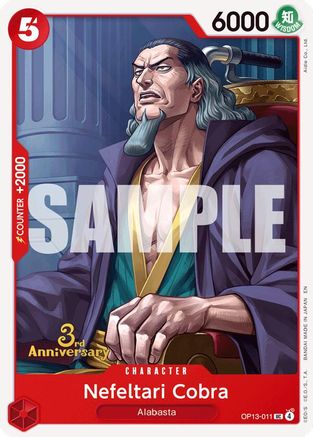 Nefeltari Cobra (OP13-011) - Carrying On His Will: 3rd Anniversary Tournament Cards