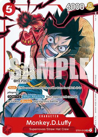 Monkey.D.Luffy - ST01-012 (3rd Anniversary Tournament 3 Brothers Pack) (ST01-012) - Carrying On His Will: 3rd Anniversary Tournament Cards