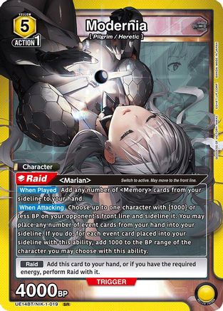 Modernia (019) (UE14BT/NIK-1-019) - UE14BT GODDESS OF VICTORY NIKKE Foil