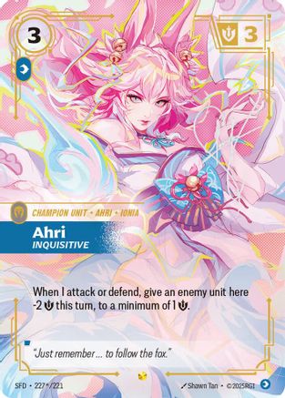 Ahri - Inquisitive (Signature) (227*/221) - Spiritforged Foil