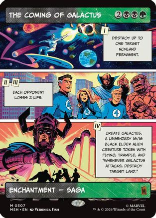 The Coming of Galactus (Borderless) (MSH-307) - Marvel Super Heroes Foil