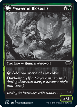 Weaver of Blossoms // Blossom-Clad Werewolf (DBL-493) - Innistrad: Double Feature: (Double Faced Transform) Foil