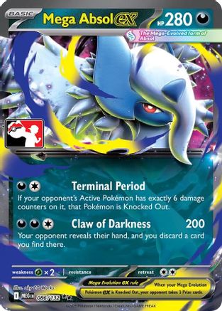 Mega Absol ex 086/132 - Prize Pack Series Cards Holofoil