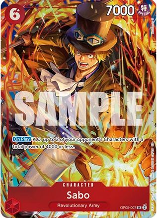 Sabo (Illustration Box Vol.5) (OP05-007) - One Piece Promotion Cards Foil