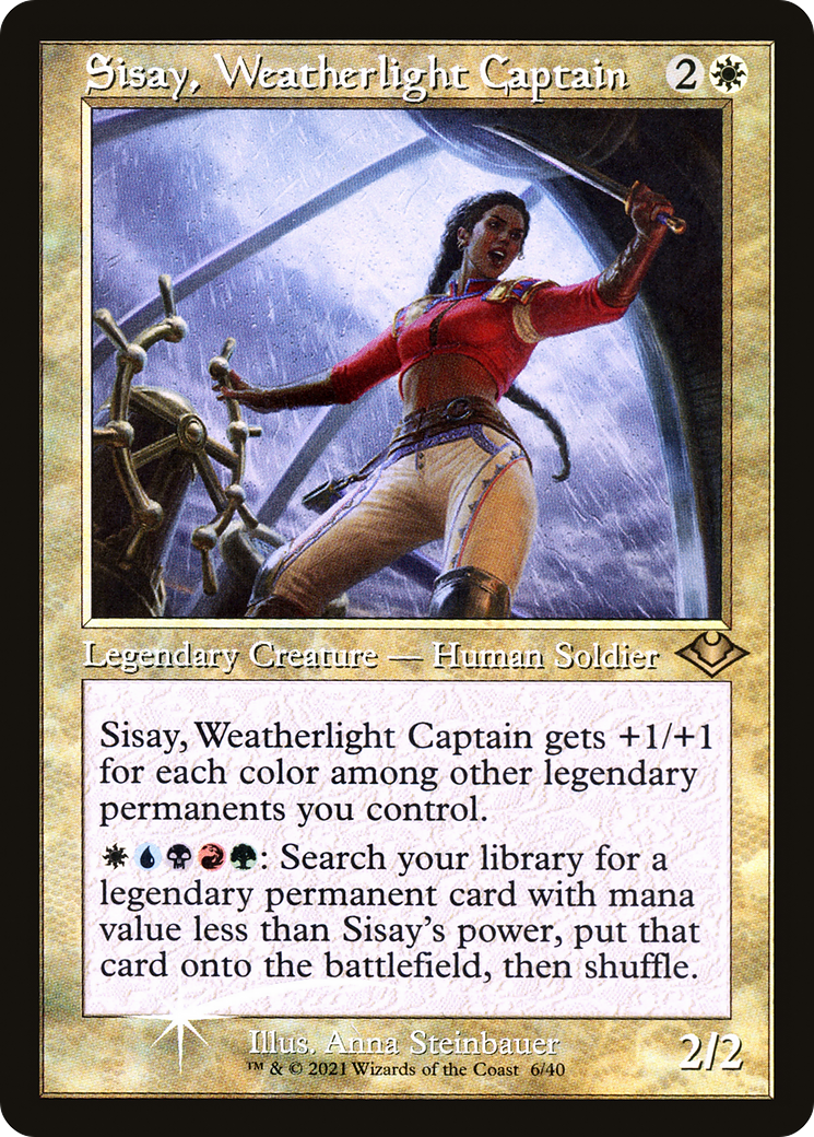 Sisay, Weatherlight Captain (MH1-006) - Modern Horizons 1 Timeshifts Etched Foil
