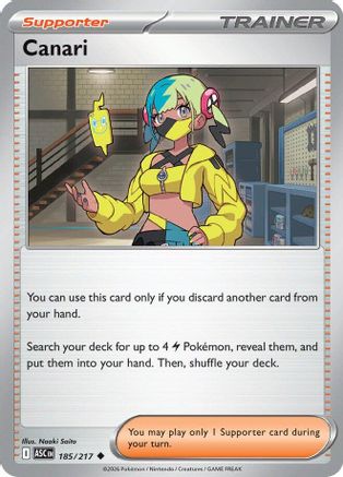 Canari 185/217 - ME Ascended Heroes Reverse Holofoil