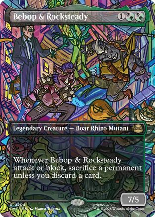 Bebop & Rocksteady (Borderless) (TMT-204) - Teenage Mutant Ninja Turtles Foil