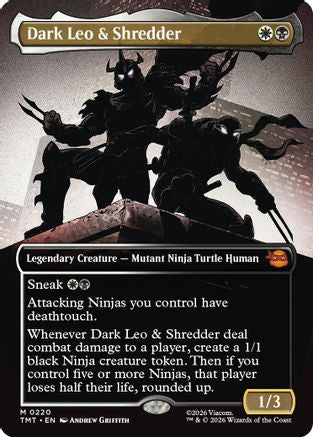 Dark Leo & Shredder (Borderless) (TMT-220) - Teenage Mutant Ninja Turtles
