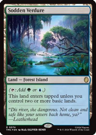 Sodden Verdure (Surge Foil) (TMC-074) - Commander: Teenage Mutant Ninja Turtles Foil