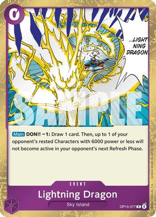 Lightning Dragon (OP15-077) - Adventure on Kami's Island Foil