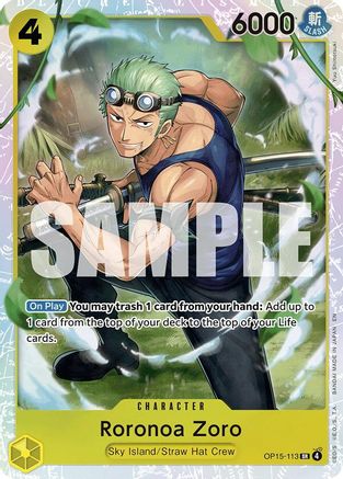 Roronoa Zoro (OP15-113) (OP15-113) - Adventure on Kami's Island Foil