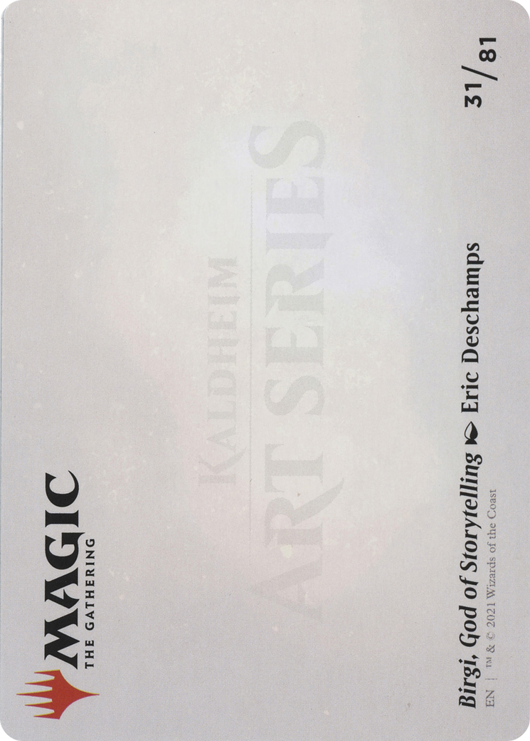 Birgi, God of Storytelling Art Card (ASKHM-031) - Art Series: Kaldheim (Borderless)