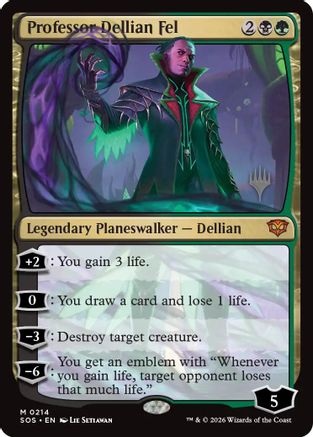 Professor Dellian Fel (PPSOS-214) - Promo Pack: Secrets of Strixhaven Foil