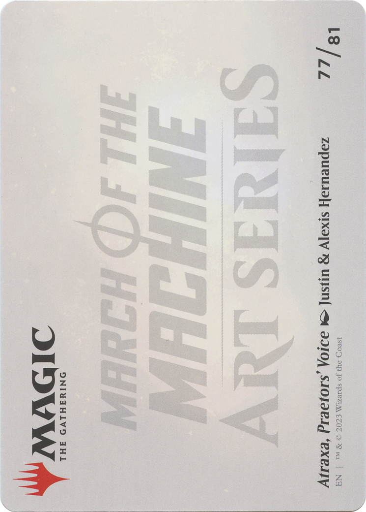 Atraxa, Praetors' Voice // Atraxa, Praetors' Voice (AMOM-077) - March of the Machine Art Series (Borderless)