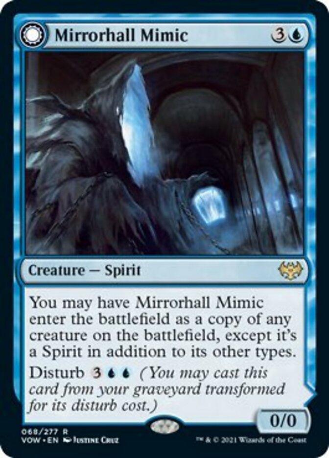 Mirrorhall Mimic // Ghastly Mimicry (VOW-068) - Innistrad: Crimson Vow: (Double Faced Transform) Foil
