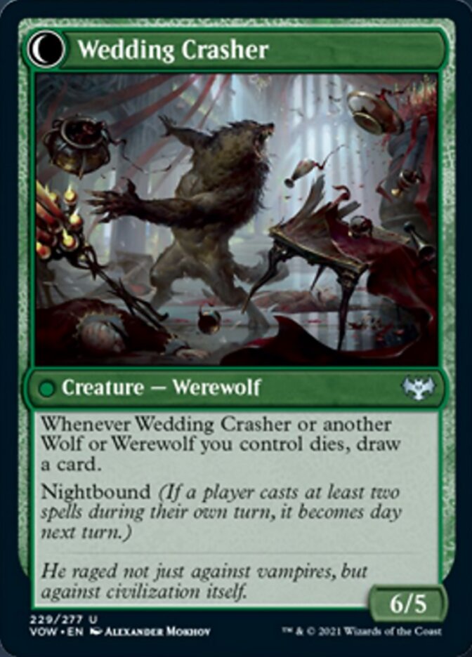 Wolfkin Outcast // Wedding Crasher (VOW-229) - Innistrad: Crimson Vow: (Double Faced Transform) Foil