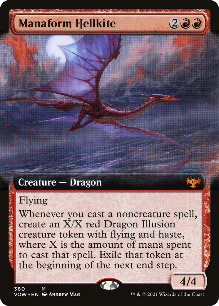 Manaform Hellkite (VOW-380) - Innistrad: Crimson Vow: (Extended Art)