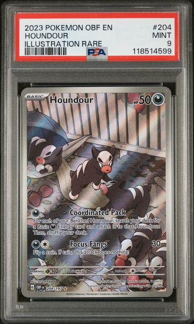 Houndour Obsidian Flames 204/197 PSA 9
