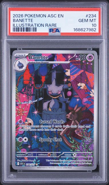 Banette Illustration Rare ME Ascended Heroes 234/217 PSA 10
