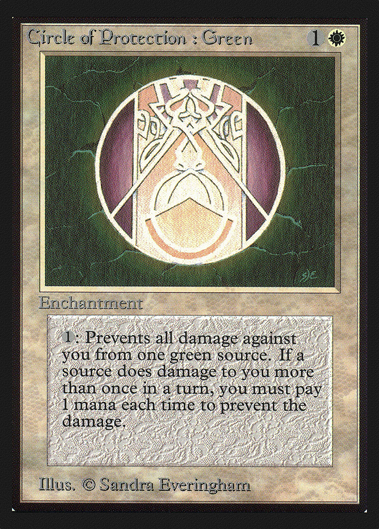 Circle of Protection: Green (CED-) - Collectors' Edition