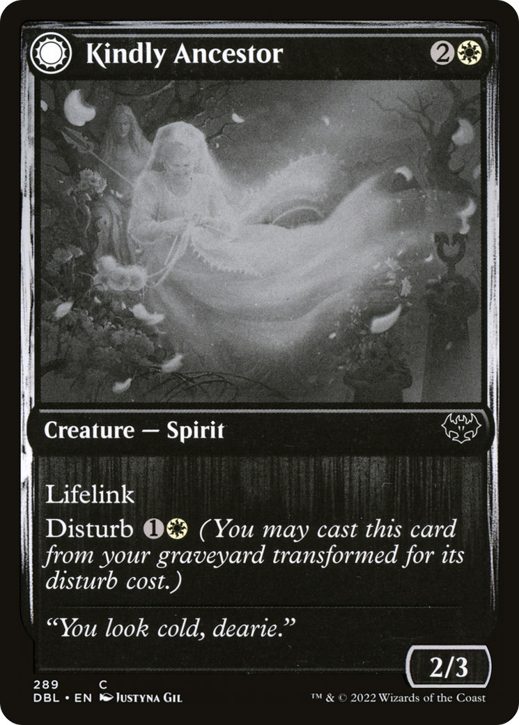 Kindly Ancestor // Ancestor's Embrace (DBL-289) - Innistrad: Double Feature: (Double Faced Transform) Foil