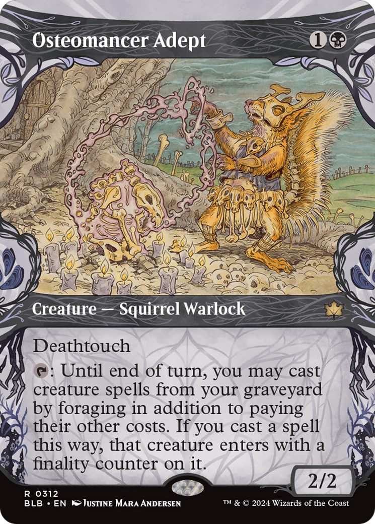 Osteomancer Adept (BLB-312) - Bloomburrow: (Showcase) (Borderless)