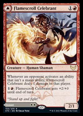 Flamescroll Celebrant // Revel in Silence (STX-150) - Strixhaven: School of Mages Foil