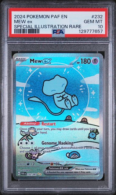 Mew ex SIR Paldean Fates 232/091 PSA 10
