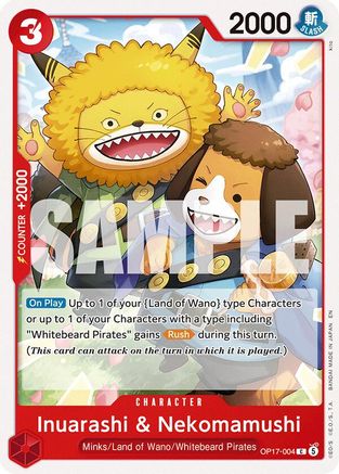 Inuarashi & Nekomamushi (OP17-004) - The World's Strongest Warriors