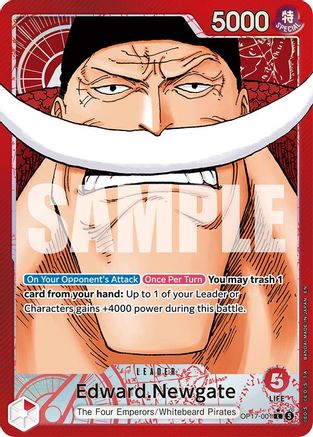 Edward.Newgate (001) (Alternate Art) (OP17-001) - The World's Strongest Warriors Foil