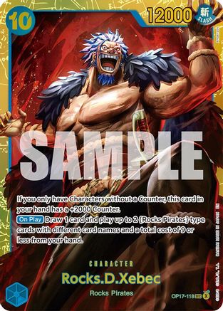 Rocks.D.Xebec (118) (OP17-118) - The World's Strongest Warriors Foil