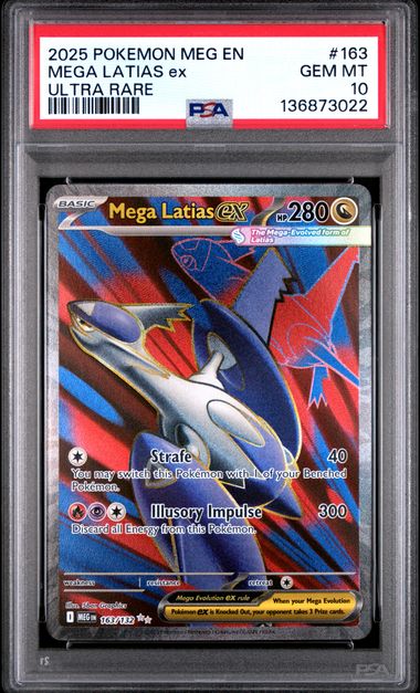 Mega Latias ex Mega Evolution Base Set 163/132 PSA 10 Mega Latias ex Mega Evolution Base Set 163/132 PSA 10