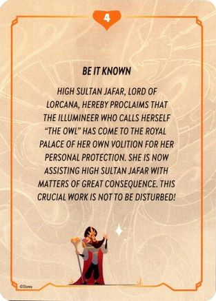 Reign of Jafar Lore Card (4 of 19) - Reign of Jafar