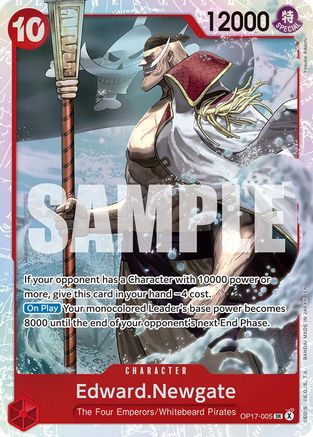 Edward.Newgate (005) (OP17-005) - The World's Strongest Warriors Foil