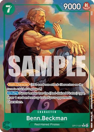 Benn.Beckman (Alternate Art) (OP17-027) - The World's Strongest Warriors Foil