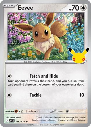 Eevee 116/128 - ME 30th Celebration Holofoil