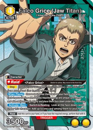 Falco Grice (Jaw Titan) (R*) (UEX07BT/AOT-2-017) - UEX07BT Attack on Titan Vol 2 Foil