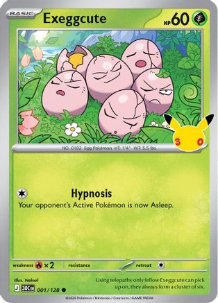 Exeggcute 001/null - ME 30th Celebration Holofoil
