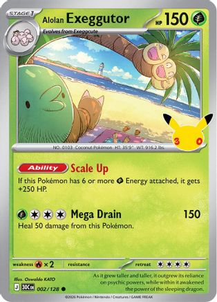 Alolan Exeggutor 002/128 - ME 30th Celebration Holofoil