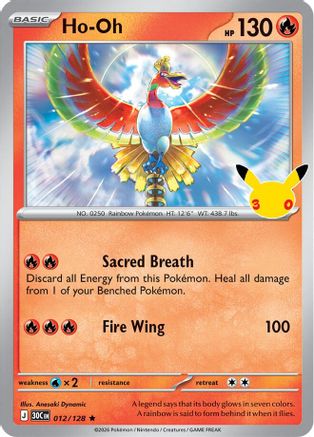 Ho-Oh 012/null - ME 30th Celebration Holofoil