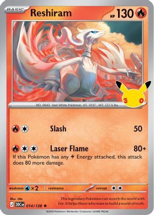 Reshiram 014/null - ME 30th Celebration Holofoil