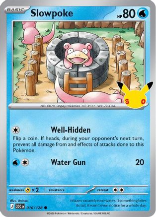 Slowpoke 016/null - ME 30th Celebration Holofoil
