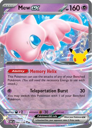 Mew ex 066/128 - ME 30th Celebration Holofoil