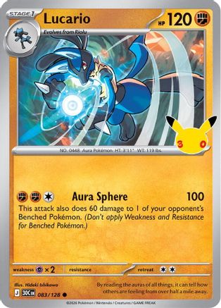 Lucario 083/null - ME 30th Celebration Holofoil