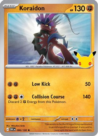 Koraidon 086/null - ME 30th Celebration Holofoil
